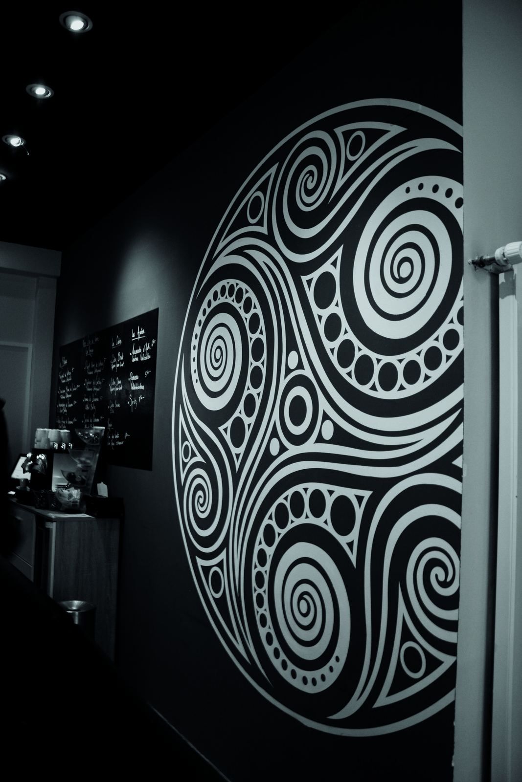 Décor mural réalisé au pochoir